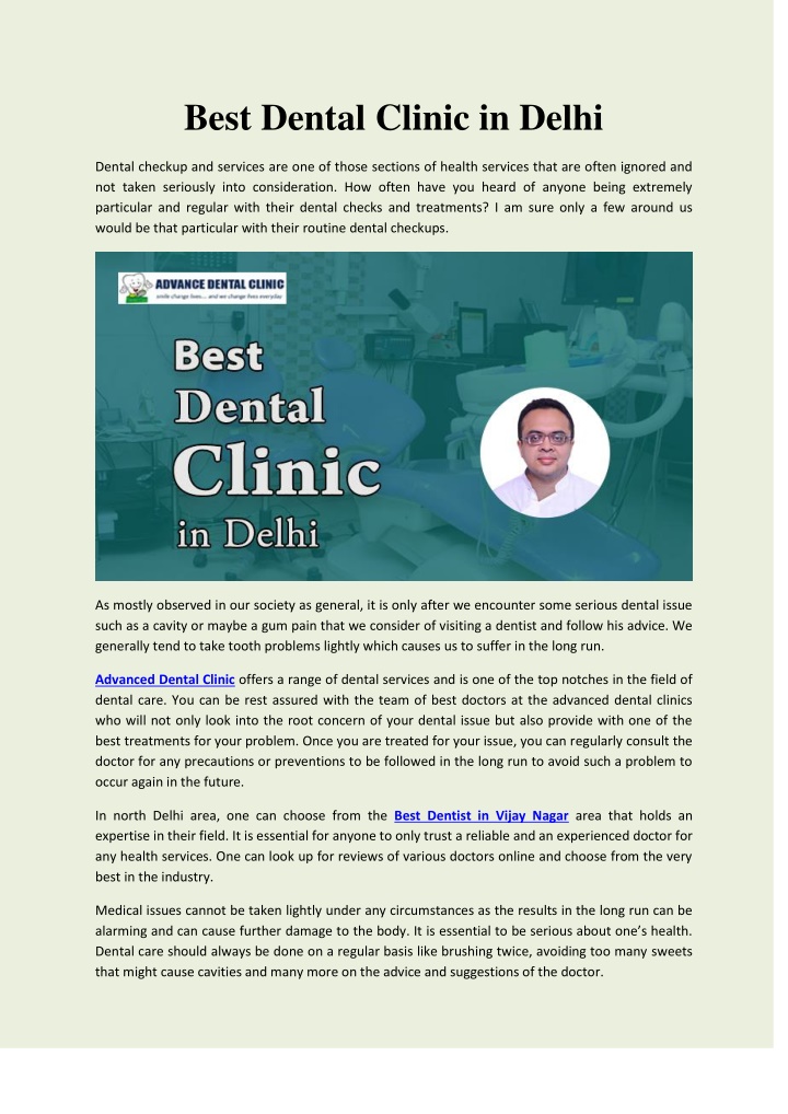 best dental clinic in delhi