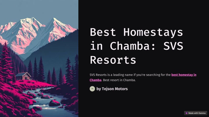 best homestays in chamba svs resorts