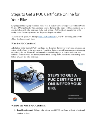 steps to get a puc certificate online for your