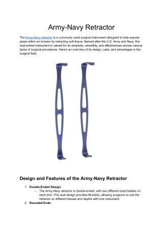army navy retractor