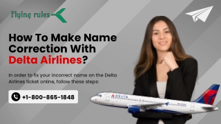 How To Make Name Correction With Delta Airlines?