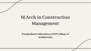 m arch in construction management management