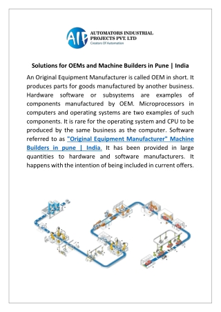 solutions for oems and machine builders in pune