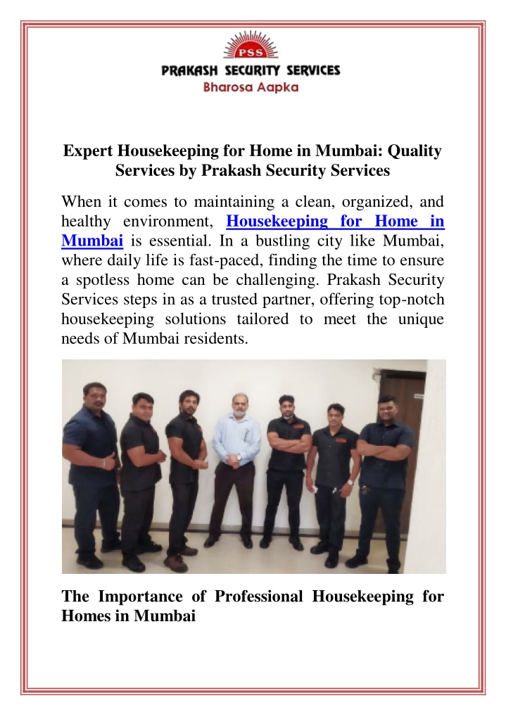 expert housekeeping for home in mumbai quality