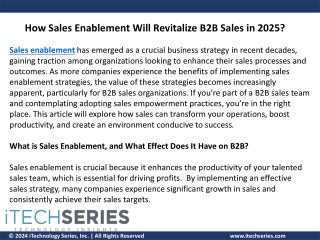 How Sales Enablement Will Revitalize B2B Sales in 2025?