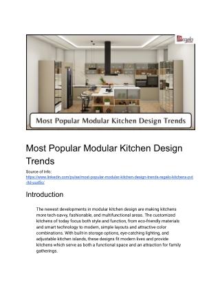 Most Popular Modular Kitchen Design Trends