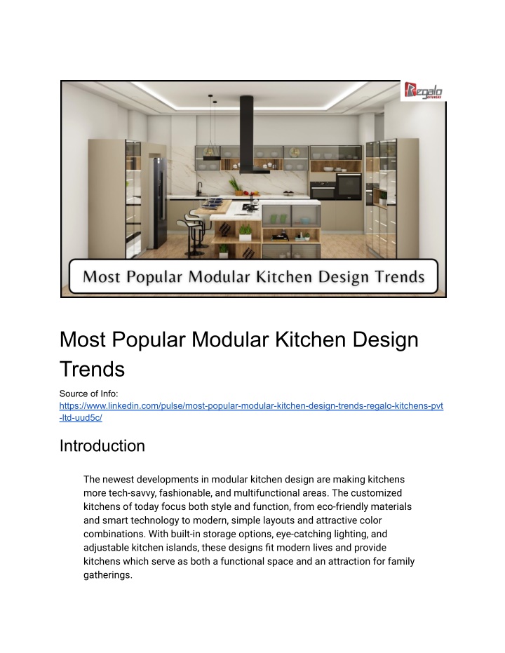 most popular modular kitchen design trends