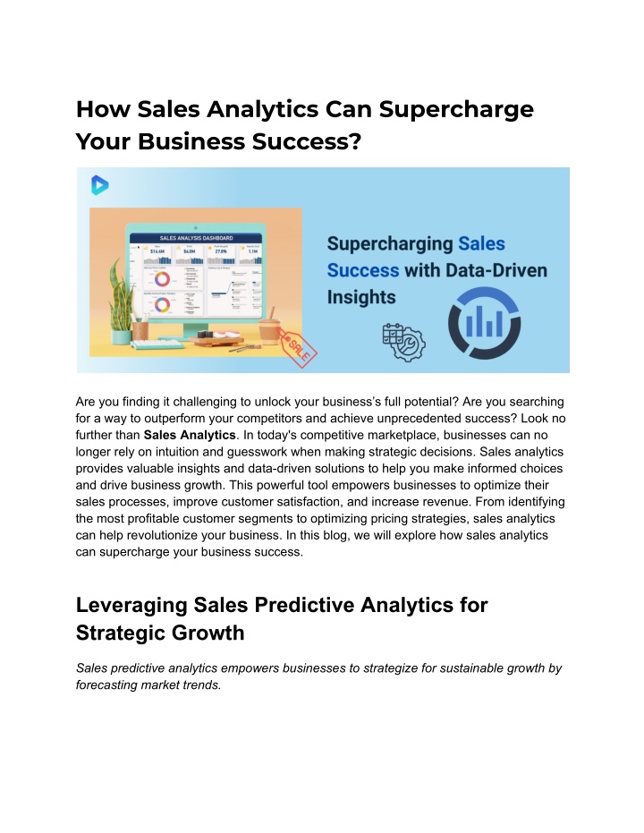 how sales analytics can supercharge your business