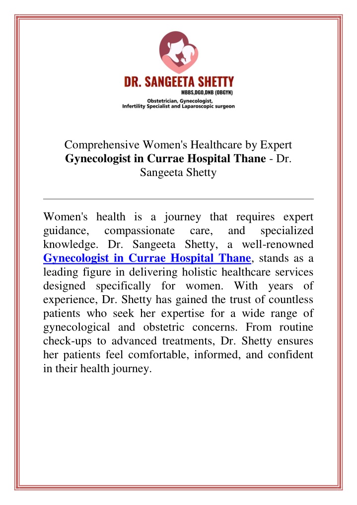 comprehensive women s healthcare by expert