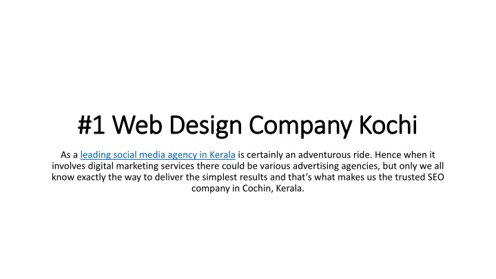 1 web design company kochi