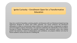 ignite curiosity enrollment open