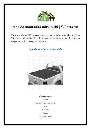 topo da montanha mitsubishi  Wildtt.com