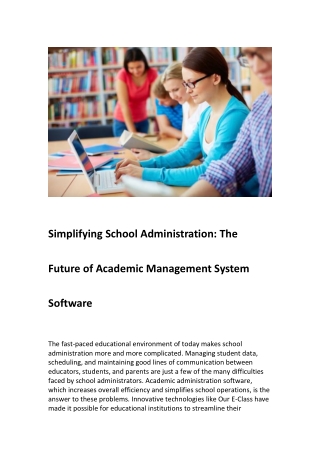 simplifying school administration the