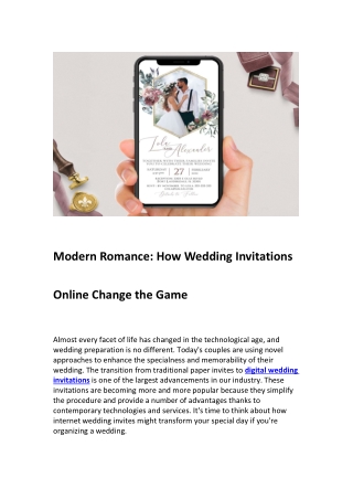 modern romance how wedding invitations
