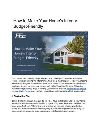 How to Make Your Home’s Interior Budget-Friendly (1)