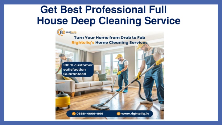 get best professional full house deep cleaning service