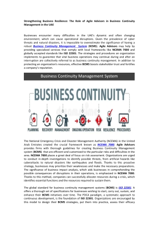 strengthening business resilience the role