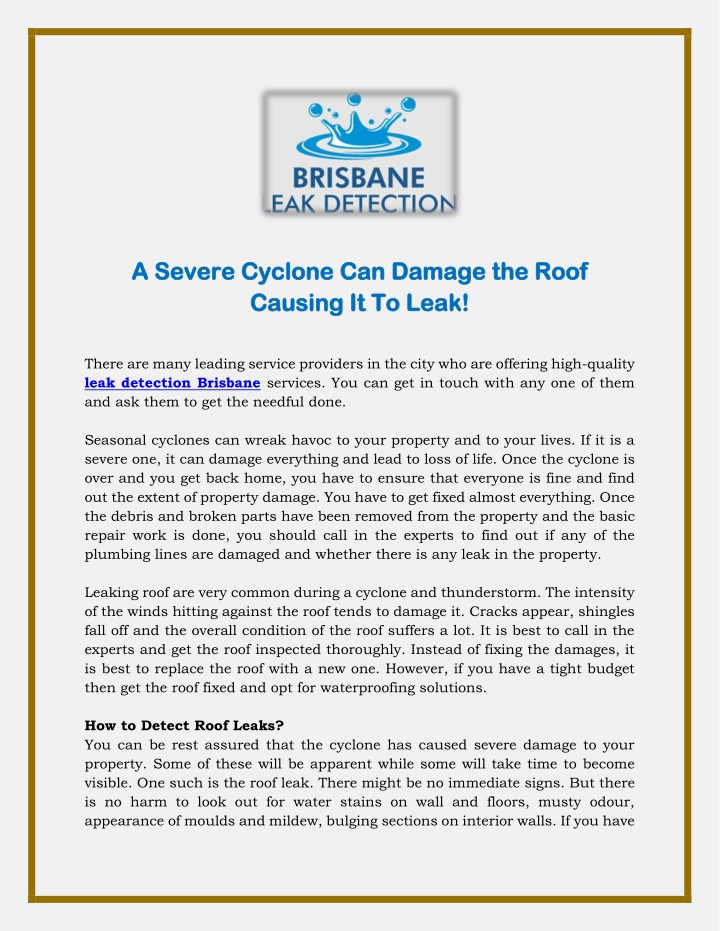 a severe cyclone can damage a severe cyclone