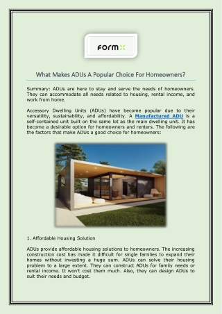 what makes adus a popular choice for homeowners