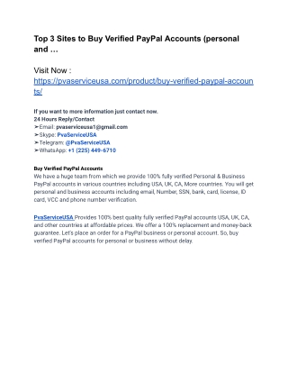 Buy Verified PayPal Accounts Buy USA, UK, CA Verified In 2024-2025