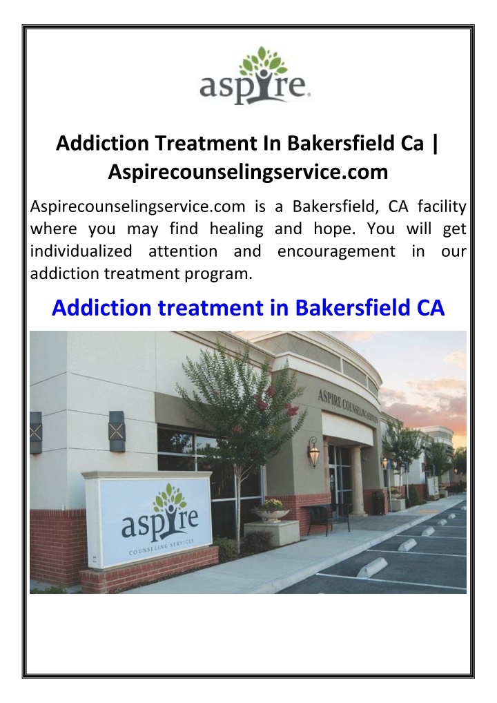 addiction treatment in bakersfield