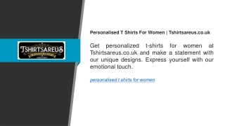 Personalised T Shirts For Women  Tshirtsareus.co.uk