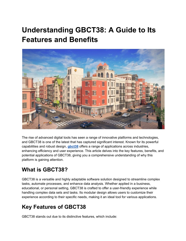 understanding gbct38 a guide to its features