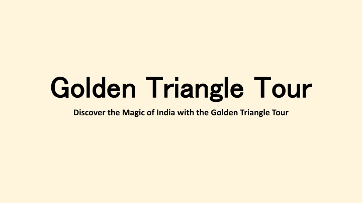 golden triangle tour