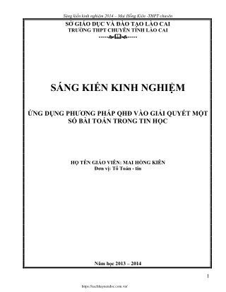 s ng ki n kinh nghi m 201 4 mai h ng ki n thpt