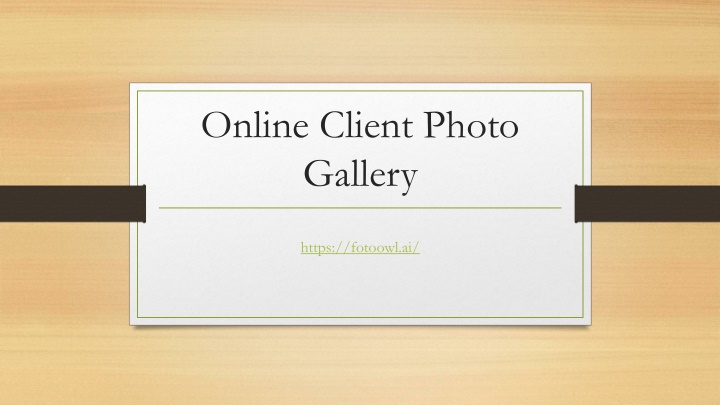 online client photo gallery