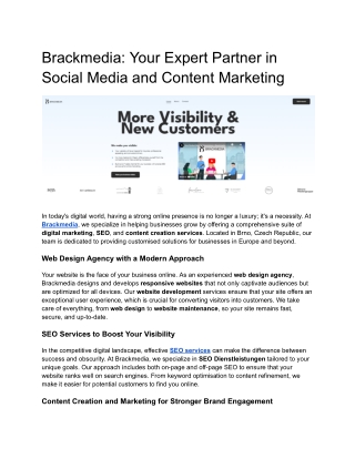 Brackmedia_ Your Expert Partner in Social Media and Content Marketing