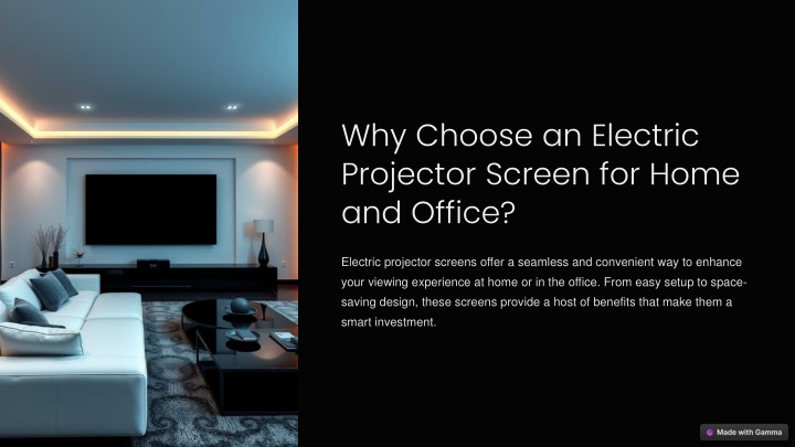 why choose an electric projector screen for home