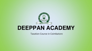 Taxation Course in Coimbatore Best Taxation Institute in Coimbatore