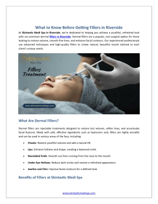 What to Know Before Getting Fillers in Riverside