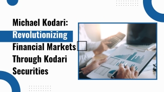 From TV Panels to Global Markets -  The Michael Kodari Story