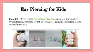 Ear Piercing for Kids