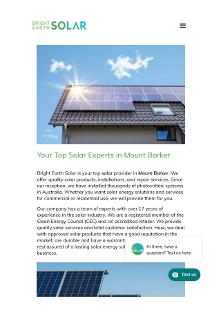 solar mount barker