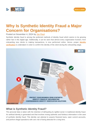 Why Is Synthetic Identity Fraud a Major Concern for Businesses