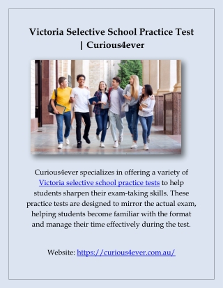 Victoria Selective School Practice Test | Curious4ever