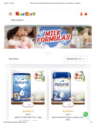 Buy Baby Milk Formula Online