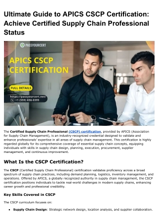 ultimate guide to apics cscp certification
