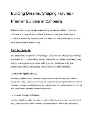 Builders Canberra