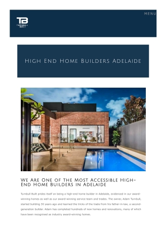 High end home builders adelaide