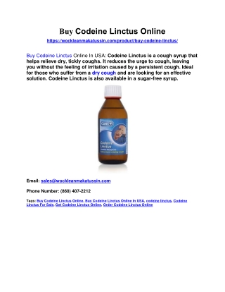 Buy Codeine Linctus Online