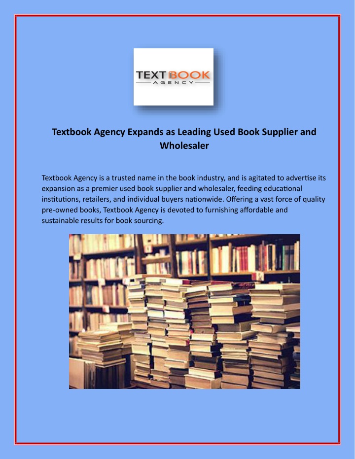 textbook agency expands as leading used book