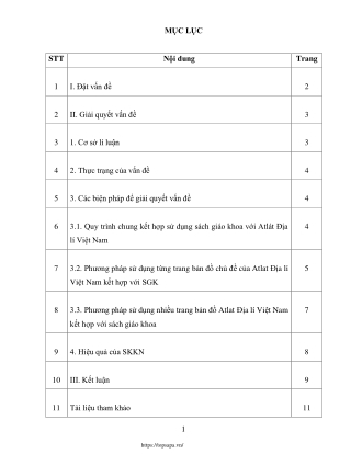 Sử dụng Sách giáo khoa kết hợp với Át lát trong dạy học và ôn tập Địa lý 12