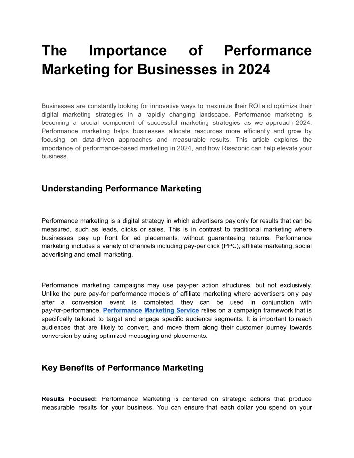 the marketing for businesses in 2024