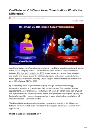 on chain vs off chain asset tokenization what
