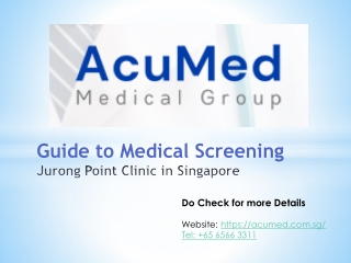 Guide to Medical Screening  Jurong Point Clinic in Singapore