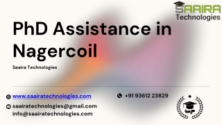 PhD Assistance in Nagercoil